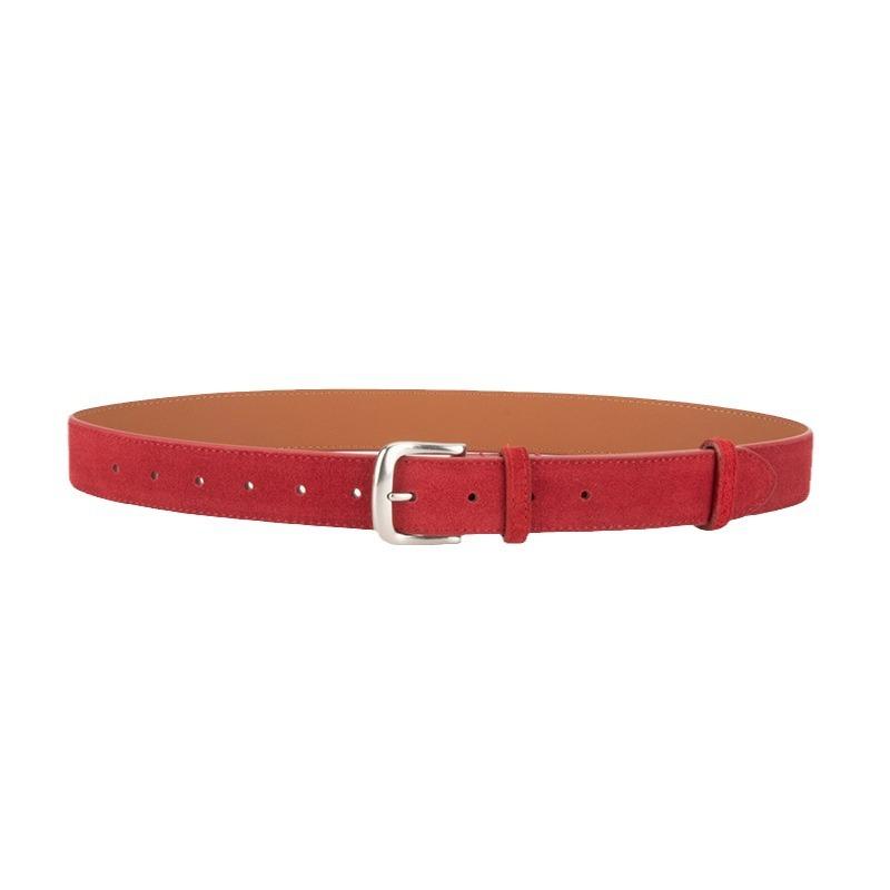 New Matte Leather Belt for Women's Retro Simple Versatile Pin Buckle Skirt for Jeans Decorative Belt for Women