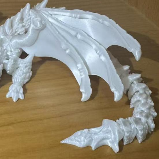 Dragon Imprimat 3D cu Aripi Strălucitor în Întuneric Model de Dragon Flexibil Articulat Jucărie Animal Fidget pentru Decor Masă Acasă Birou