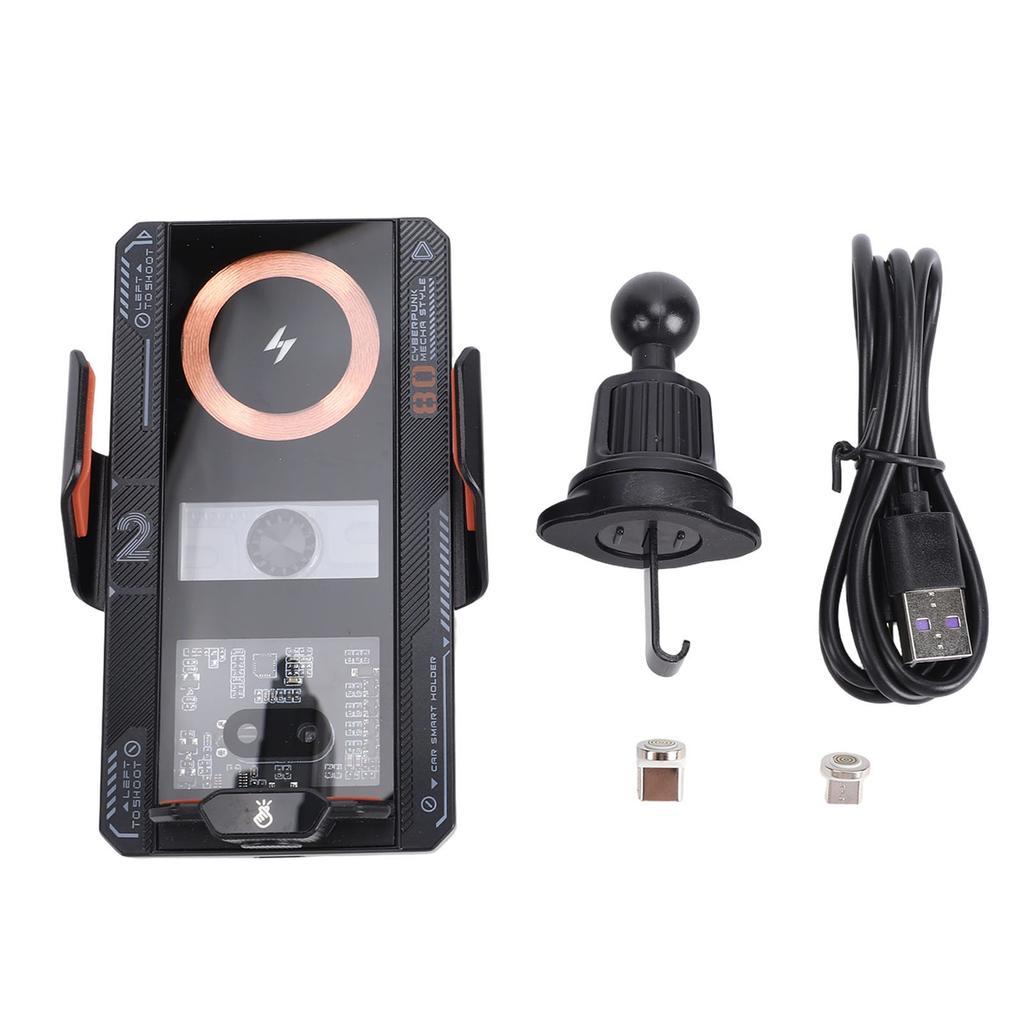 Caricabatterie Wireless per Auto Supporto per Auto con Serraggio Automatico Ricarica Wireless Magnetica 15W Ricarica Cablata 66W Supporto per Telefono per Bocchetta d'Aria