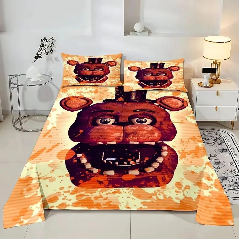 Copripiumino con personaggio Freddy dei cartoni animati federa Biancheria da letto Decorazione camera da letto Regalo per bambini adulto Singolo Matrimoniale Grande Dimensione Copripiumino con cerniera