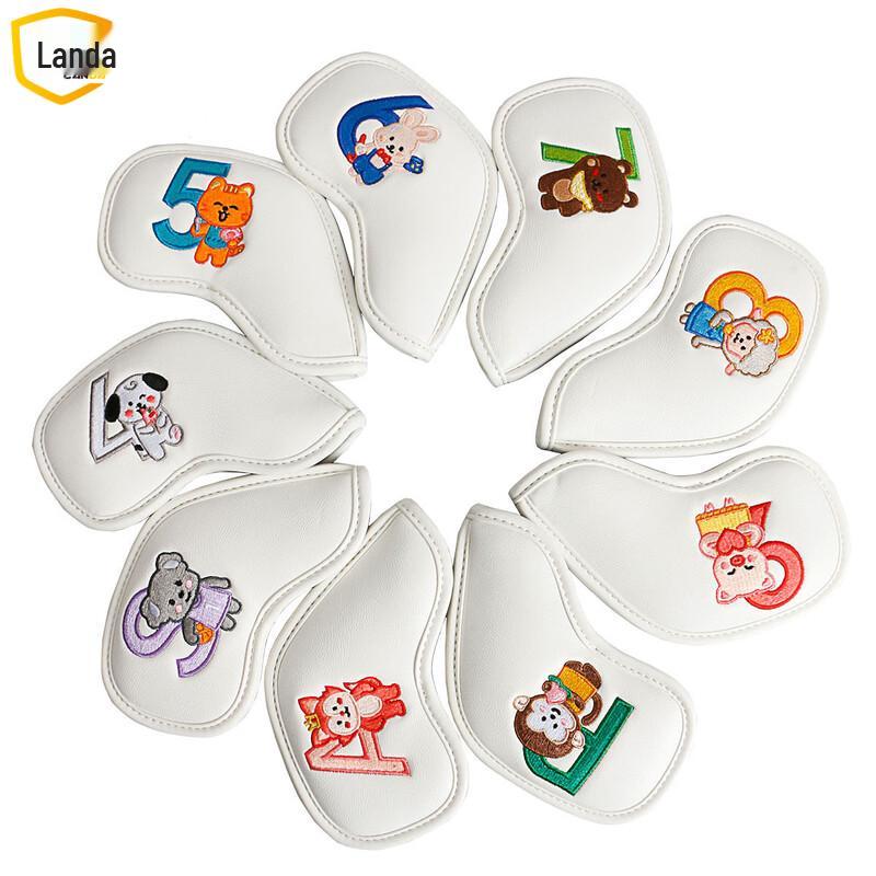 

Landa PU Golf Iron Headcover with Cartoon Embroidery