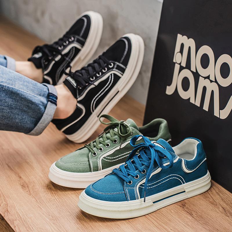 Canvas shoes men's summer breathable casual soft baseplate shoes youth sports shoes Korean version versatile simple cloth shoes 2025