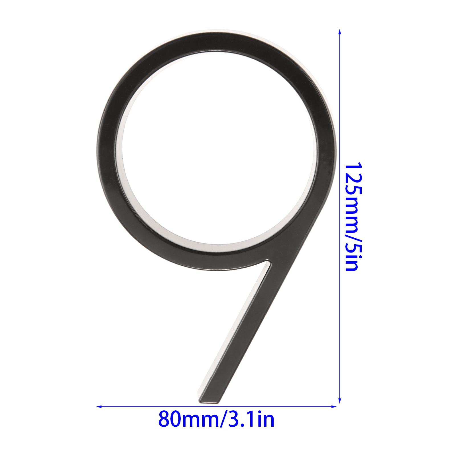 

1PC 5 Inch Zinc Alloy Floating House Number Modern Door Plates for Outdoor Mailbox Yard Home Wall Door Garage Gate with Nail Kit