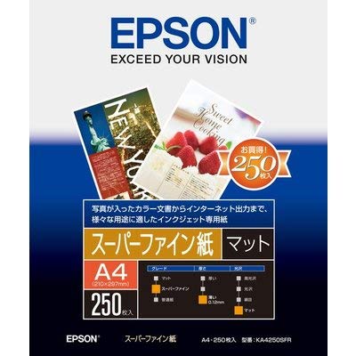 

Epson Copy Paper A4 Genuine Super Fine Paper Толщина 250 листов KA4250SFR 0,12 мм