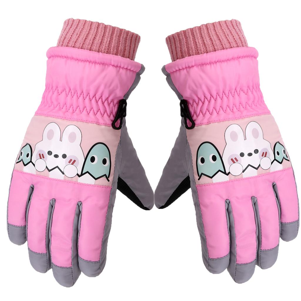 Children's Ski Gloves Cartoon Cute Winter Outdoor Skiing Cycling Warm And  Wear Resistant