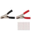 50 Set Insulated Clip 20A High Accuracy Process Elasticity Electric Test Clamp with PVC Insulating Sheath for Wire