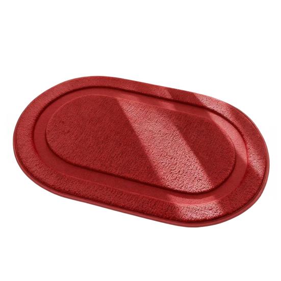 Oval Bathroom Rug Microfiber Absorbent Bath Soft Highly Rug Small