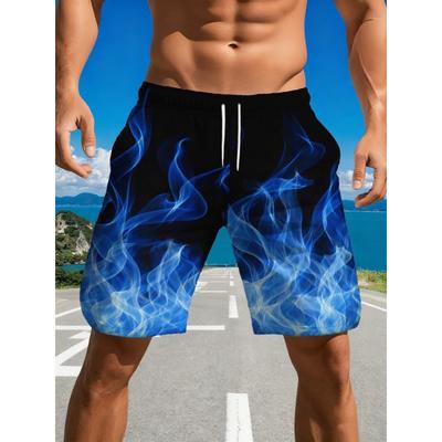 Men's 3D Digital Print Fashion Casual Shorts, Comfortable and Breathable, Suitable for Outdoor Sports, Trendy Design