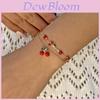 Fashion Cherry Fruit Necklace Bracelet Anklet Set With Shell Elements For Women