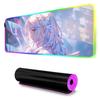 Anime Girls Mouse Pad RGB Gaming Mousepad Big LED Pad PC Desk Mat Luminous Mouse Pad Large Keyboard Mats Table Rug With Backlit