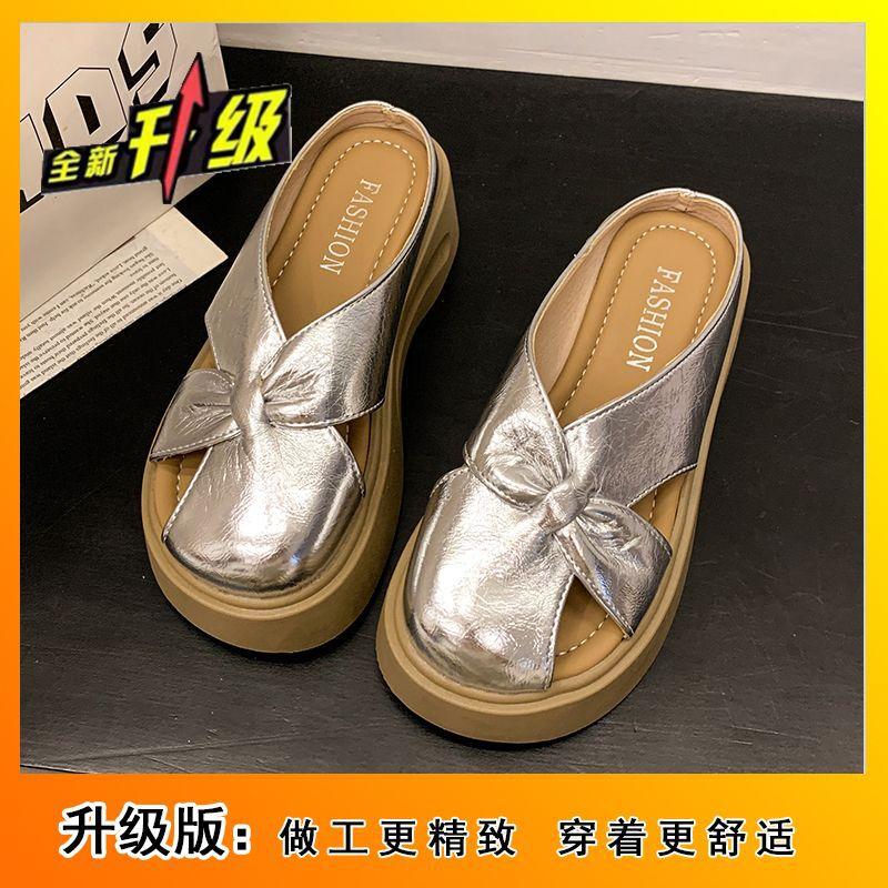 Thick-soled Bag Head Open-toed Roman Shoes Slippers Women's Versatile Wear Small Lazy Sandals Tide 2025 Summer New Models
