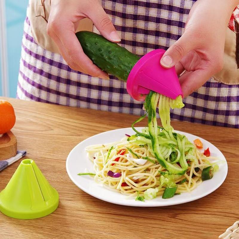 Practical Spiral Slicer Vegetable Fruit Peeler Multi-functional Cutter Cucumber Carrot Rotary Grater Kitchen Gadgets