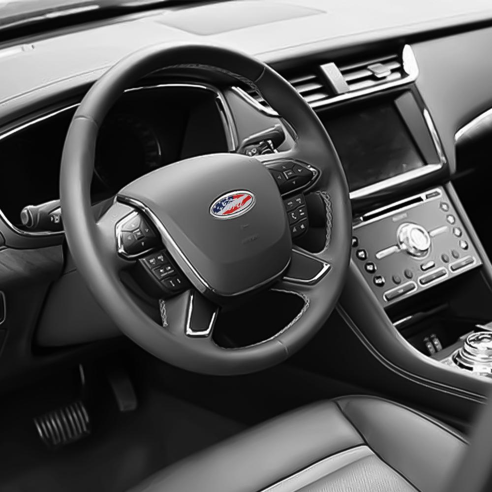 Car Steering Wheel Emblem Decals Badge for Ford Focus 2 Mk3 F150 Mondeo Max Fusion Ranger Escort Explorer KugaTaurus Transit ST