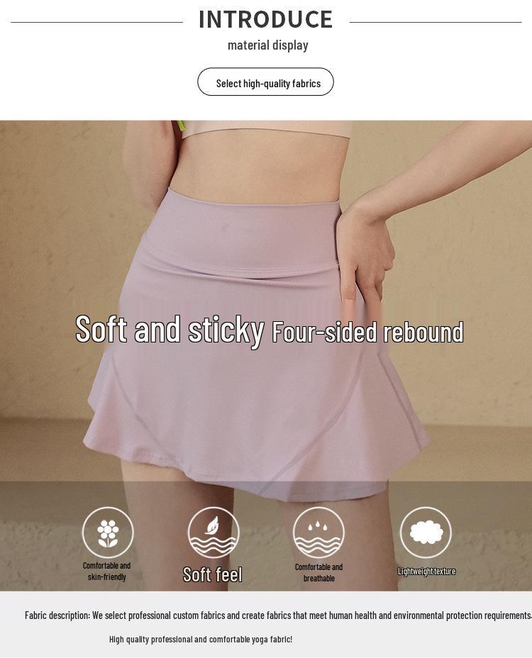 Women's Quick-Dry Midi Sports Skirt - Hip-Hugging, Anti-Exposure, Yoga & Running Fitness Skirt