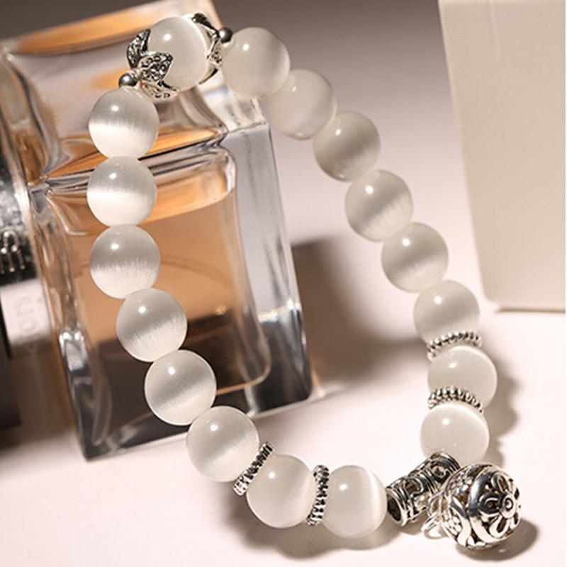Nuovi Braccialetti Avanzati Semplici con Charms Opale Gioielli Moda Accessori Ciondoli Braccialetto Per Donna Braccialetti con Perle di Cristallo