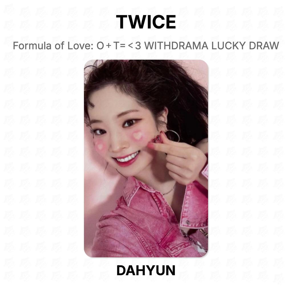 Twice Formula d'amore: O+T=<3 ESTRAZIONE FORTUNATA UFFICIALE Fotocarta