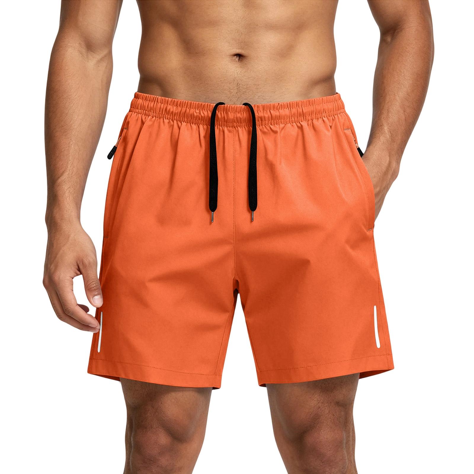 DXH Heren Grote Maten Zomer Sneldrogende Strandshorts Casual 5 Inch Sportshorts Lichtgewicht Ademend Elastische Tailleband Trekkoord XXXL