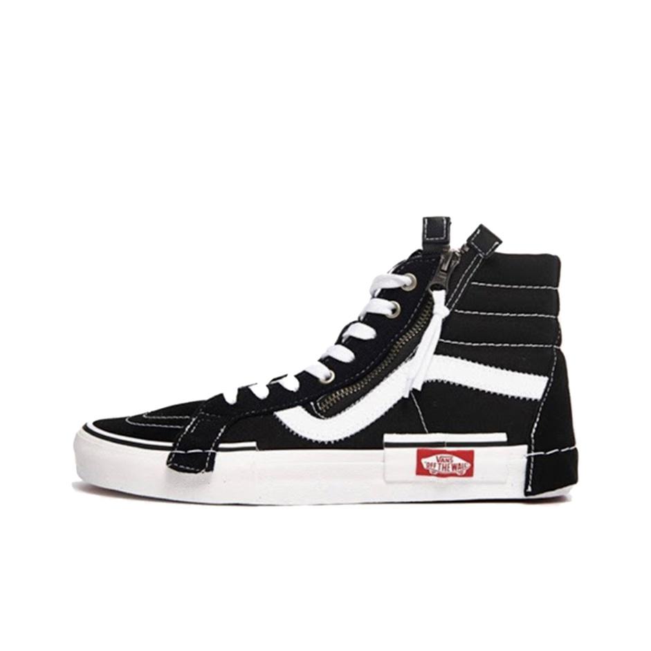 Vans Sk8 Hi Reissue Cap Deconstructed Versatile High-Top Skate Shoes Unisex Sneakers Black White VN0A3WM16BT