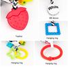 Jingle Toy for Stroller Bed Bell Hang the Baby's Bedside to Soothe Wind Chimes Clinking Rings & Silicone Teether