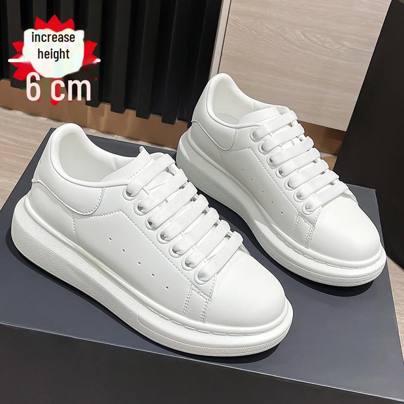 

Мужские модные белые кожаные кроссовки - дышащие, повседневные, на плоской подошве, на пружинах 42