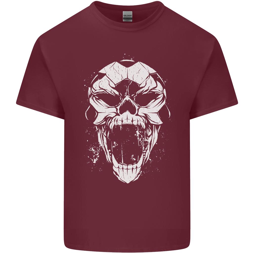 A Football Skull Footy Soccer Unisexs Light Cotton TShirt