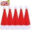 1/100pcs Christmas Cutlery Holder Xmas Hat Tableware Bags New Year Party Dinner Table Fork Knife Organizer Decoration Supplies