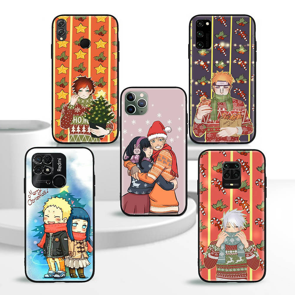 W-3 Naruto vánoční měkké pouzdro pro Samsung A04s A05s A10s A11 A12 A14 A15 A22 A23 A32 A50S M31 M51 M52 M53 A25 A30S A51 A52 A55 A70 A71 A72 S10 S9