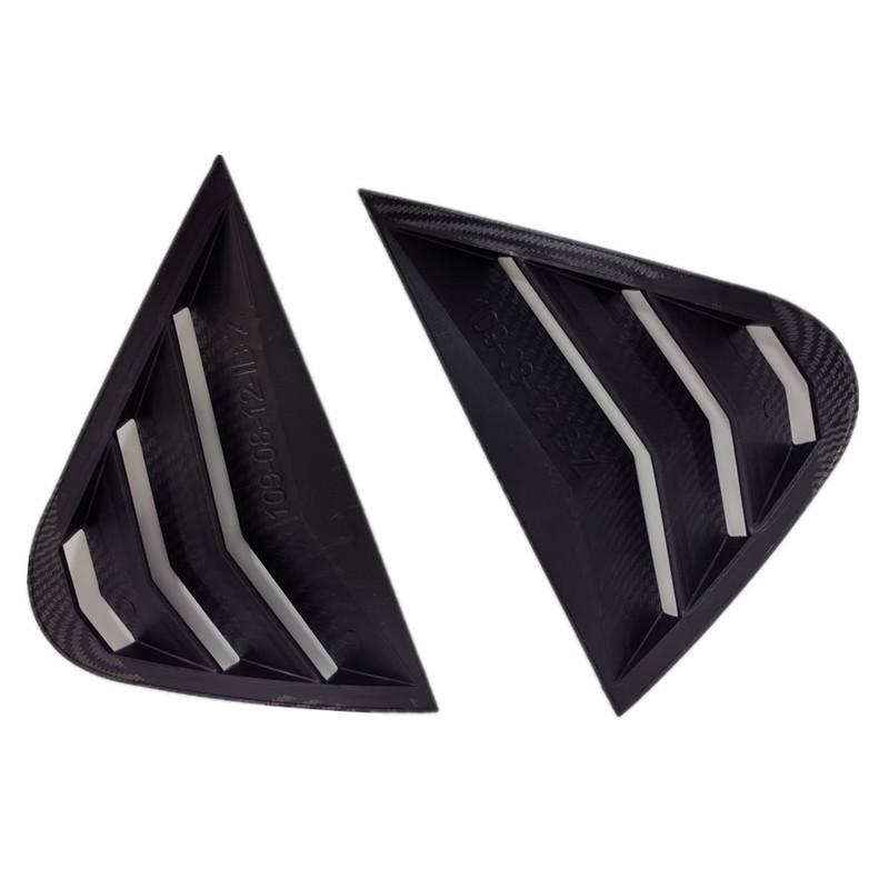 For Seat Ibiza 2008 2009 2010 2011 2012 Car Rear Louver Window Side Shutter Cover Trim Sticker Vent Scoop ABS Carbon Fiber ABS