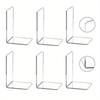 Transparent Acrylic Bookends: Modern L-Shaped Desk Bookends for Organizing Your Space
