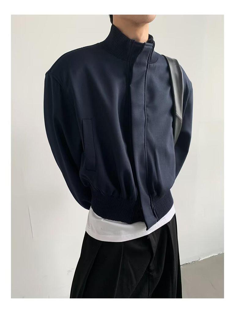 Japońska męska kurtka bomberka Harajuku 2025: Wysokiej jakości, stylowa kurtka baseballowa z kołnierzem stojącym na wiosnę/jesień