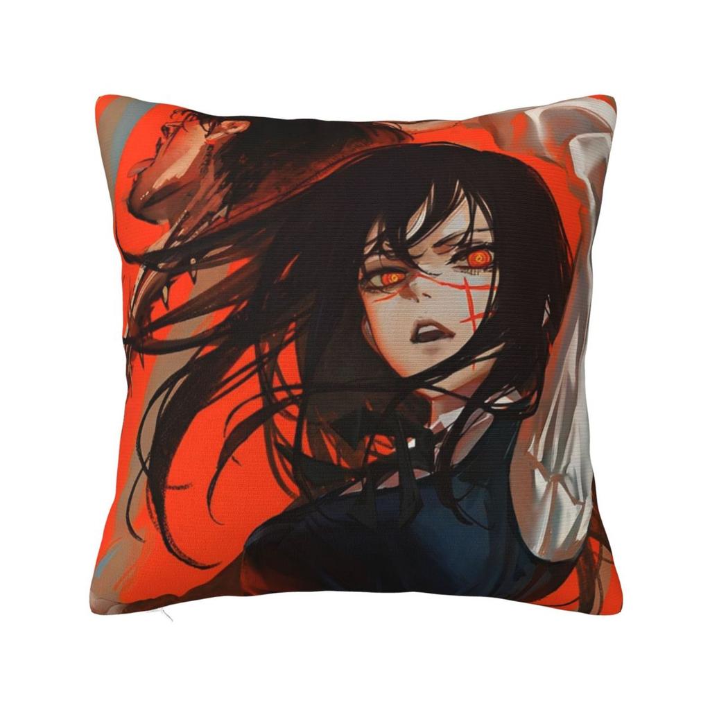 Anime Chainsaw Man Pillow Case Cushion Covers Customized Polyester Decor Pillowcover for Seat 45x45cm