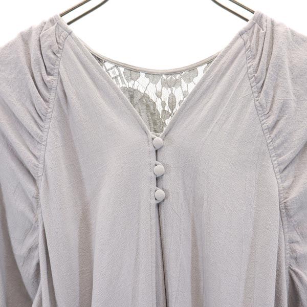 Marni Short Sleeve Long Dress S Gray Women Used