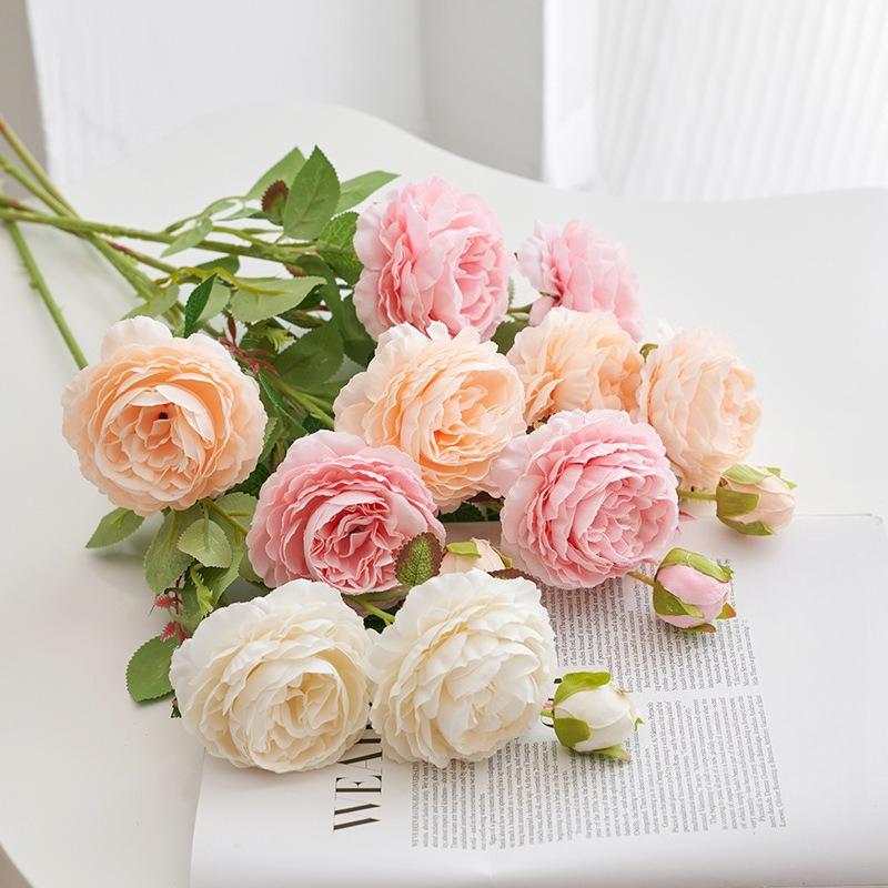 Peony Simulation Flower Silk Flower Wedding Background Wall Flower Arrangement Decoration Table Flower