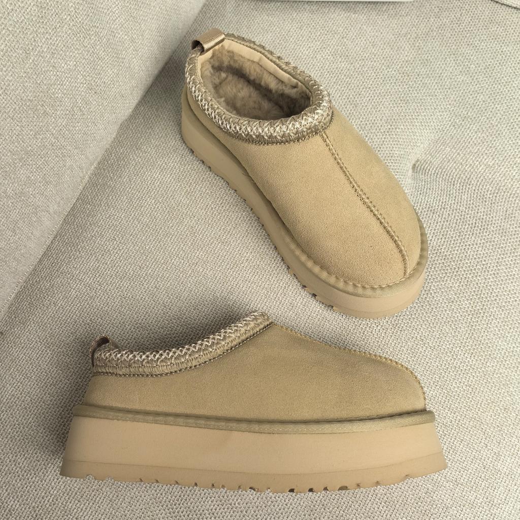 Snow boots ethnic style pure cowhide 2025 new thick-soled snow boots women's cotton boots slippers shoes women's shoes