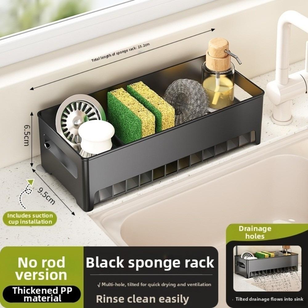 Easy to Clean Multi-Use Drain Rack Space-Efficient Sink Storage Tray Kitchen Sink Rack  Home Use