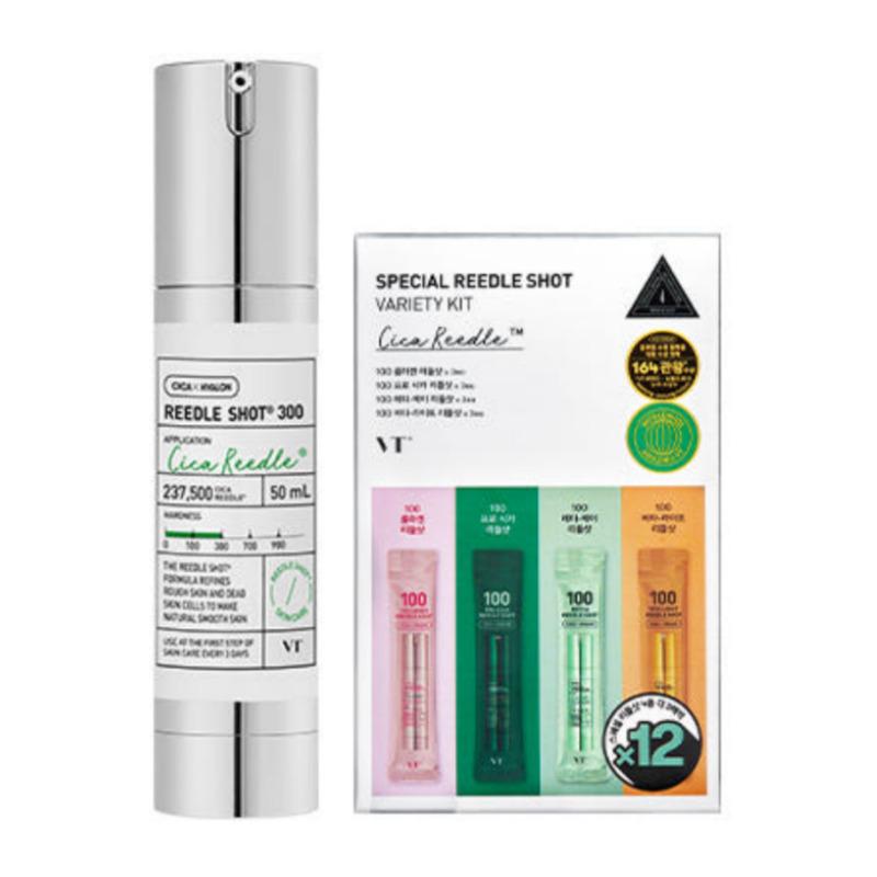 VT COSMETICS Reedle Shot 300 Ampoule 50ml + Special Reedle Shot Variety Kit (2ml × 12EA)