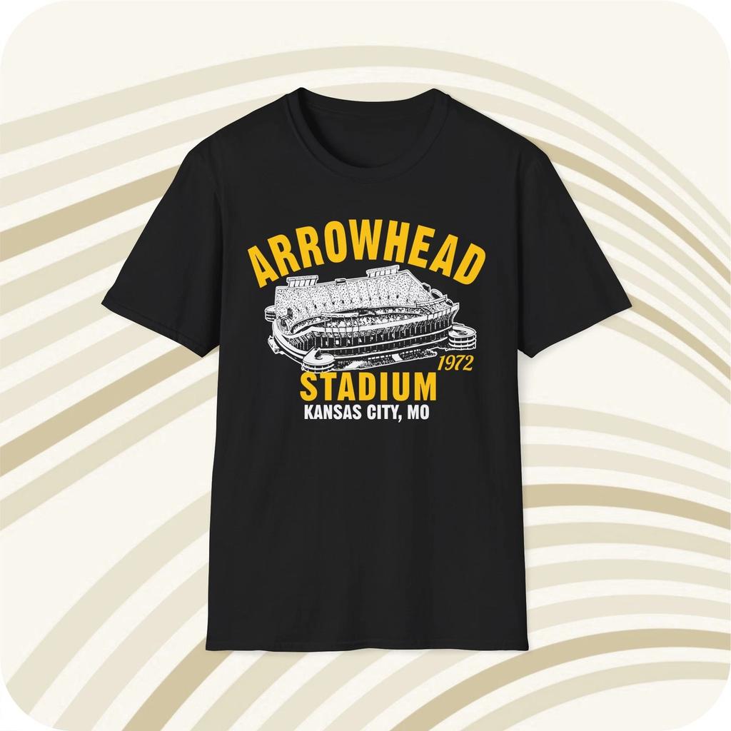 Arrowhead Stadium 1972 Classic Cut Football T Shirt - Kansas City Chiefs