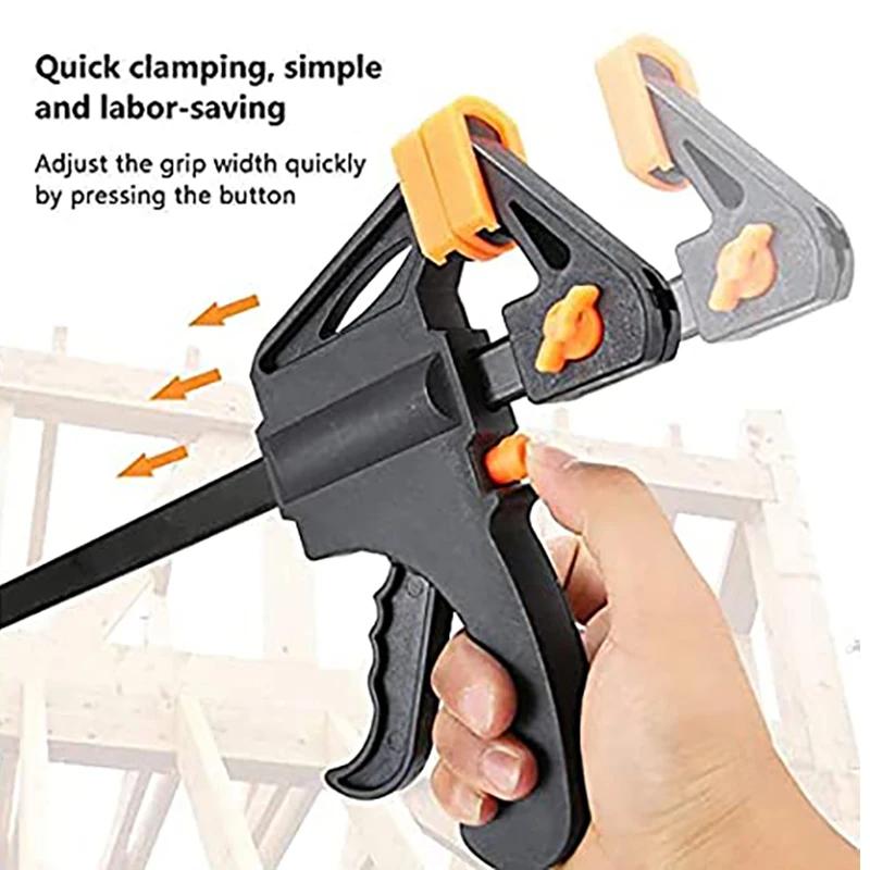 4/6/8/10/12/18/24 Inch 1Pc Woodworking Work Bar F Clamp Clip Set Hard Quick Ratchet Release DIY Carpentry Hand Tool Gadget