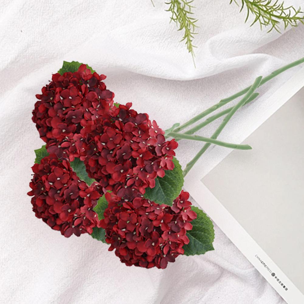 4pcs Hydrangea Artificial Flowers, 14In Realistic Hydrangea Flowers Bouquet Hydrangea Flowers Wedding Party Office Home Decor