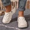 2025 New Pineapple Shoes Hole Shoes Men's Go Out Super Thick High Value Enhancement Thick-soled Slippers EVA Does Not Grind Feet