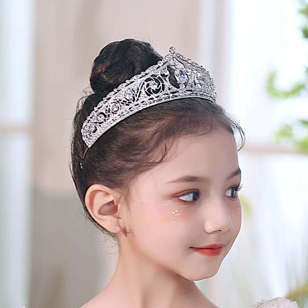 Elegant Crown Hair Accessory Antique Bronze Princess Rhinestone Tiara  Birthday Head Jewelry