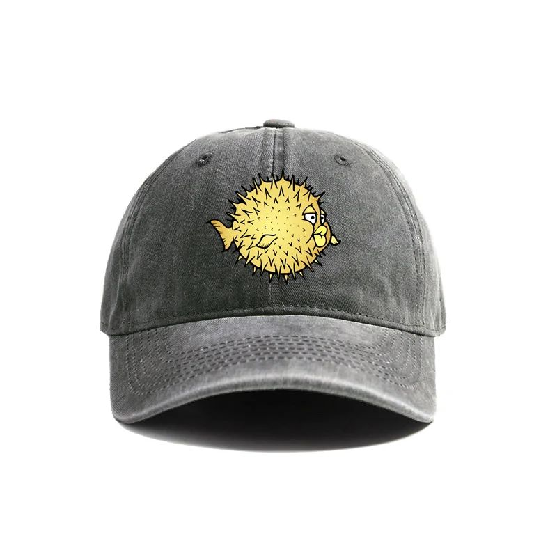OpenBSD Baseball Caps Distressed Hats Cap Men Women Retro Outdoor Adjustable Hats Leisure Outdoor Sun Protection