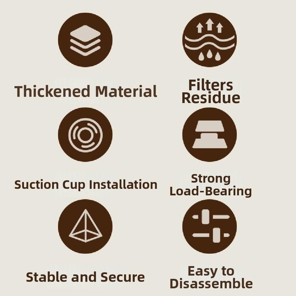 2Pcs Suction Cup Sink Strainer Basket Detachable Fruit Washing Filter Rack  Household