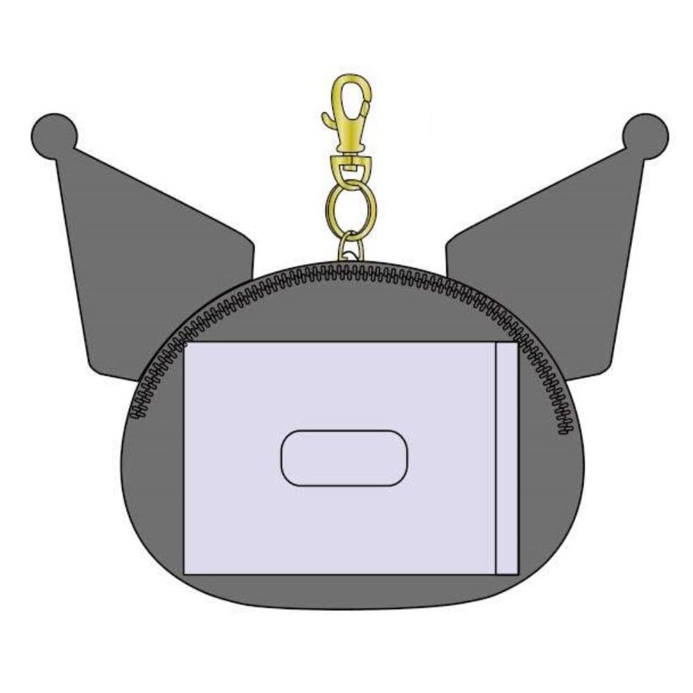 K Company Sanrio Characters Face Pass Case Kuromi SAC-PC-KU