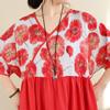 DIMANAF New 2026 Women Plus Size Summer Casual Floral Long Dress Cotton Loose Oversize Maxi Beach Sundress Elegant Vintage Lady Print