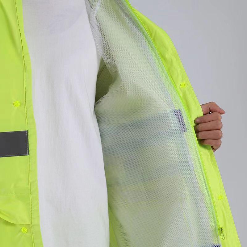 High-Visibility Raincoat & Pants Set for Traffic Safety & Rescue Duties
