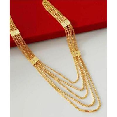 Laksh full gold 5 line Atrakcyjny świąteczny łańcuszek/naszyjnik dla dziewczynek/kobiet