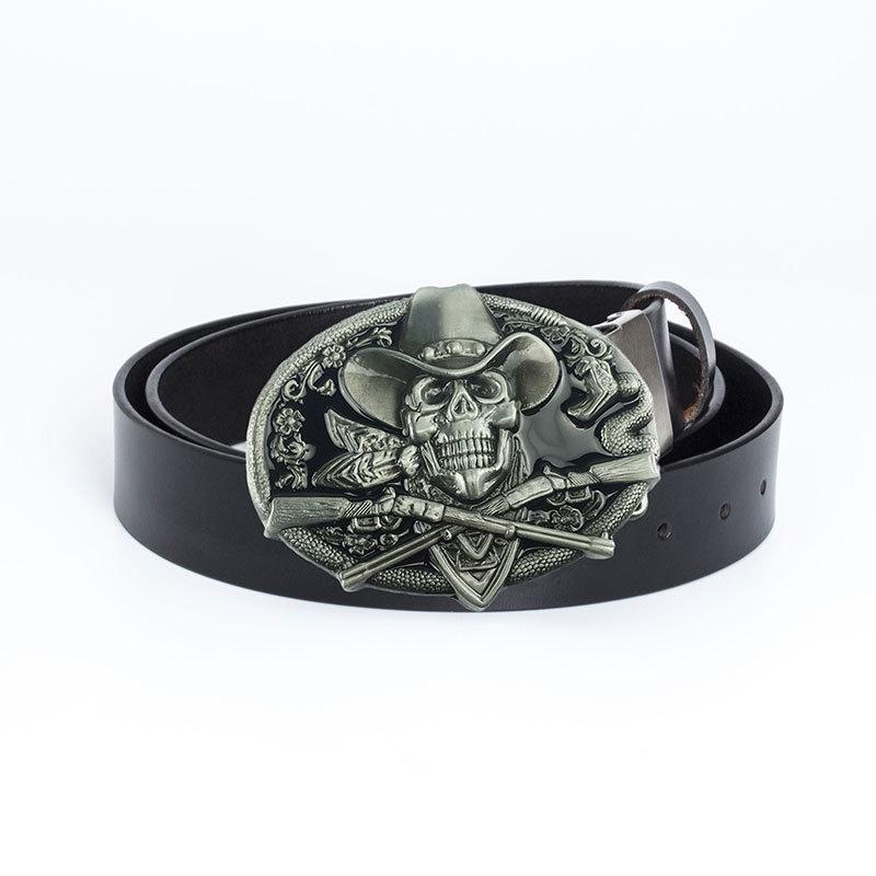 Trendy Men's Retro Cowhide Leather Belt - Genuine Casual Style for Trousers