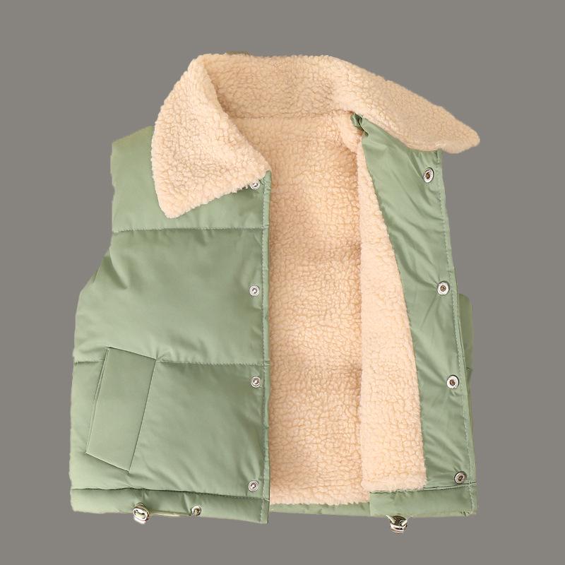 2026 Children's Fleece Vest - Girls' Autumn/Winter Warm Top Outerwear