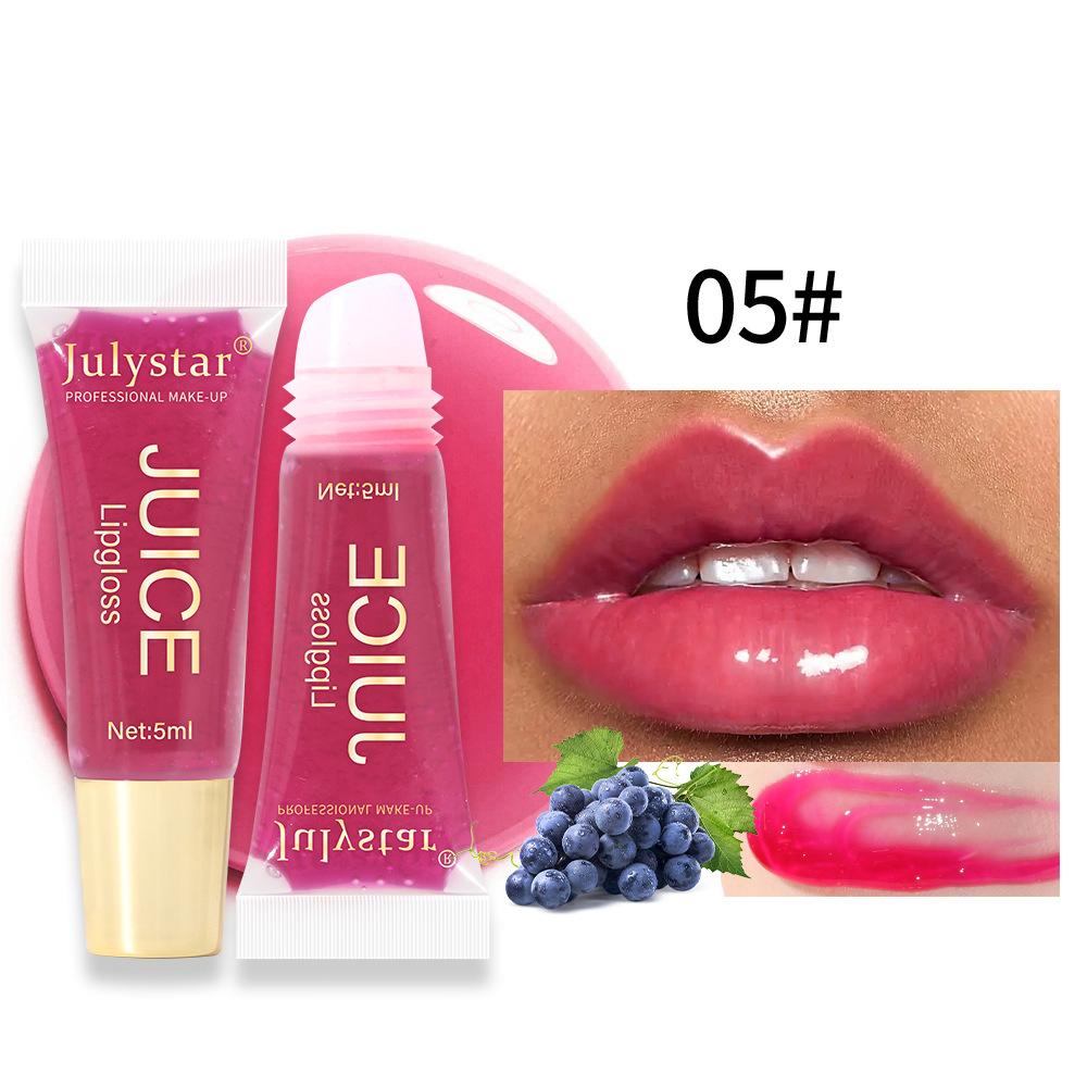 6PCS Julystar Moisturizing Lip Gloss Set Moisturizing Texture Non-stick Cup Dudu Lip Hose Lip Gloss Lip Glaze